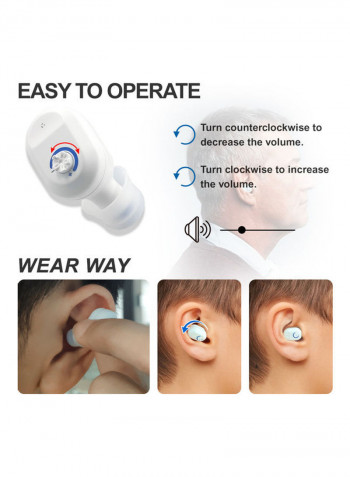 Mini Invisible Hearing-aid Sound Amplifier Volume Adjustable Ear Hearing Assistant Helper for Elderly Hearing Loss People