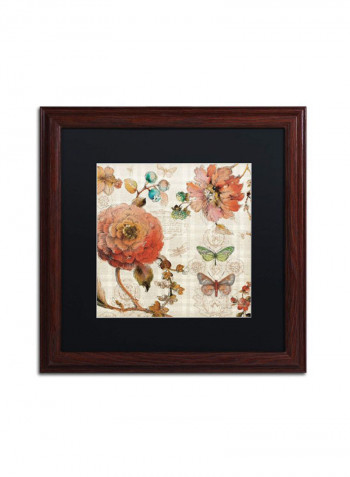 French Country IV Wooden Framed Wall Art Multicolour 16 x 16inch