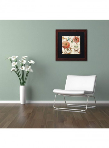 French Country IV Wooden Framed Wall Art Multicolour 16 x 16inch