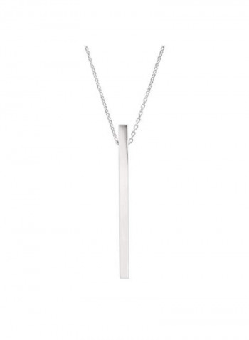 Minimalist Vertical Bar Pendant Necklace