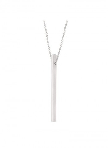 Minimalist Vertical Bar Pendant Necklace