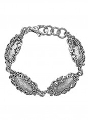 925 Sterling Silver Lace Station Bracelet