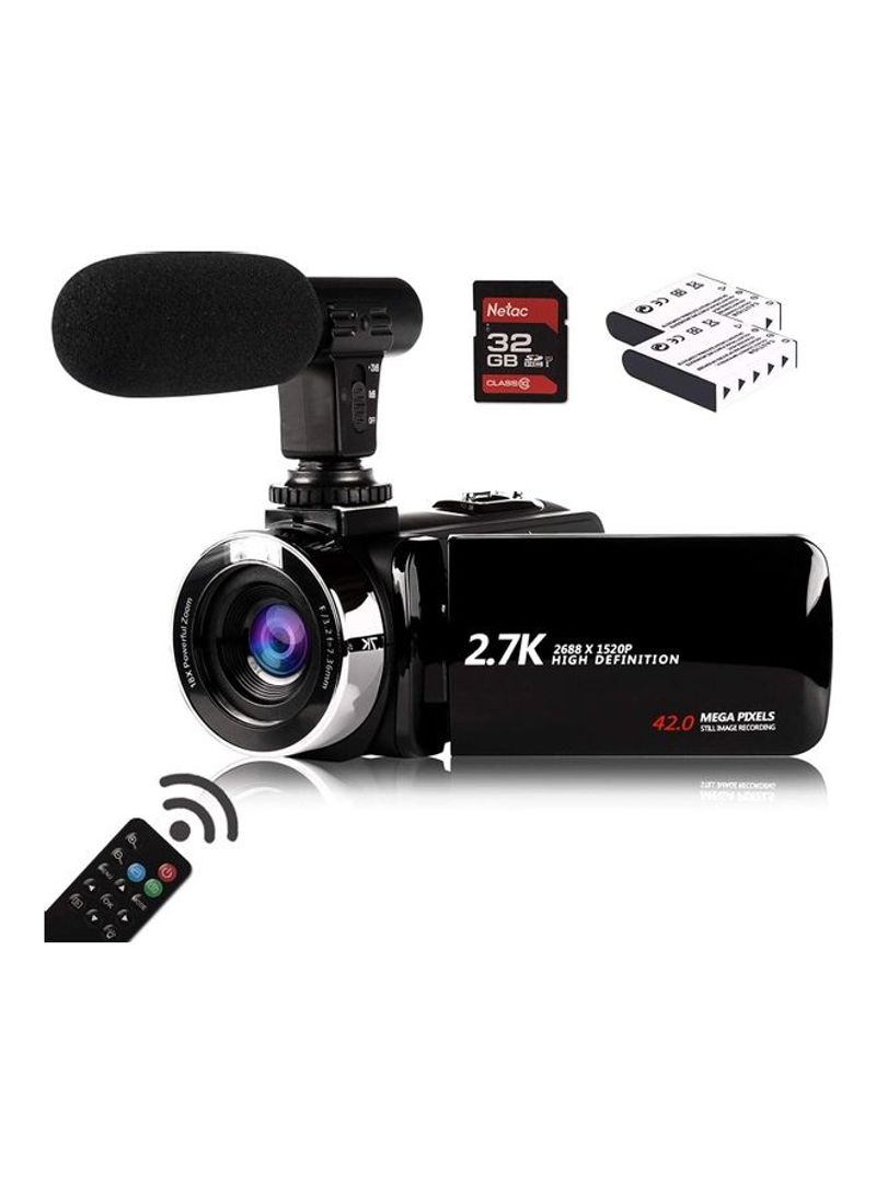 18X Digital Zoom IR Night Vision Webcam Recorder TDV-1302 Black