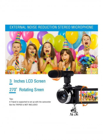 18X Digital Zoom IR Night Vision Webcam Recorder TDV-1302 Black