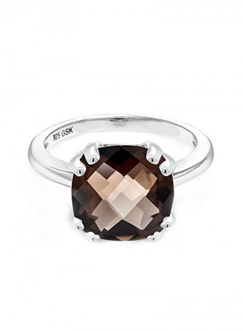 Sterling Silver Fashion Ring With Multiple Gem Stones