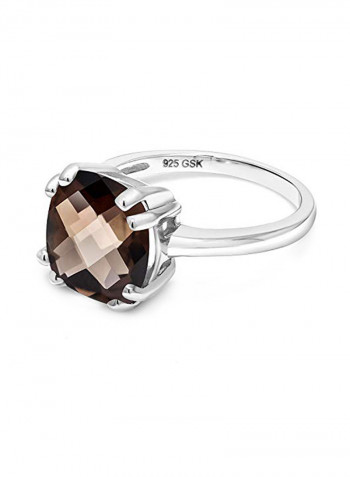 Sterling Silver Fashion Ring With Multiple Gem Stones