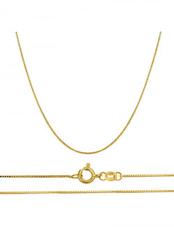 Thin Box Chain Pendant Necklace
