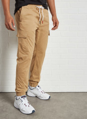 Ethan Straight Cargo Pocket Joggers Classic Khaki