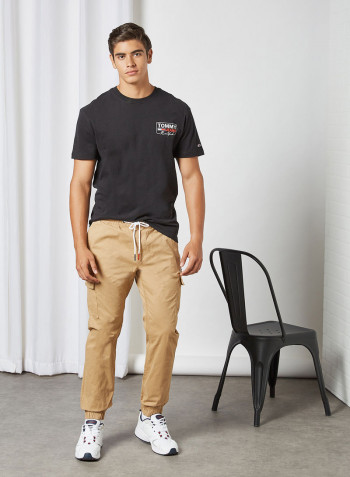 Ethan Straight Cargo Pocket Joggers Classic Khaki