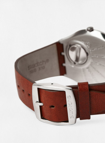 Men's Leather Analog Watch SS07S108