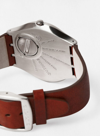 Men's Leather Analog Watch SS07S108