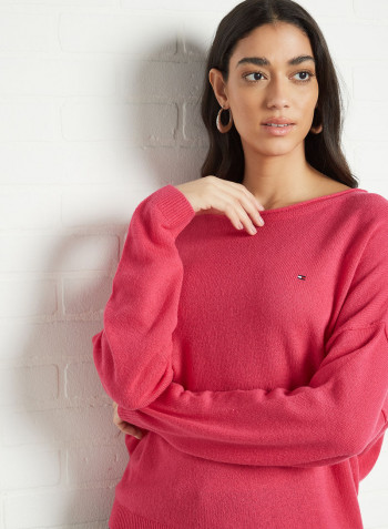Dropped Shoulder Sweater Bright Jewel