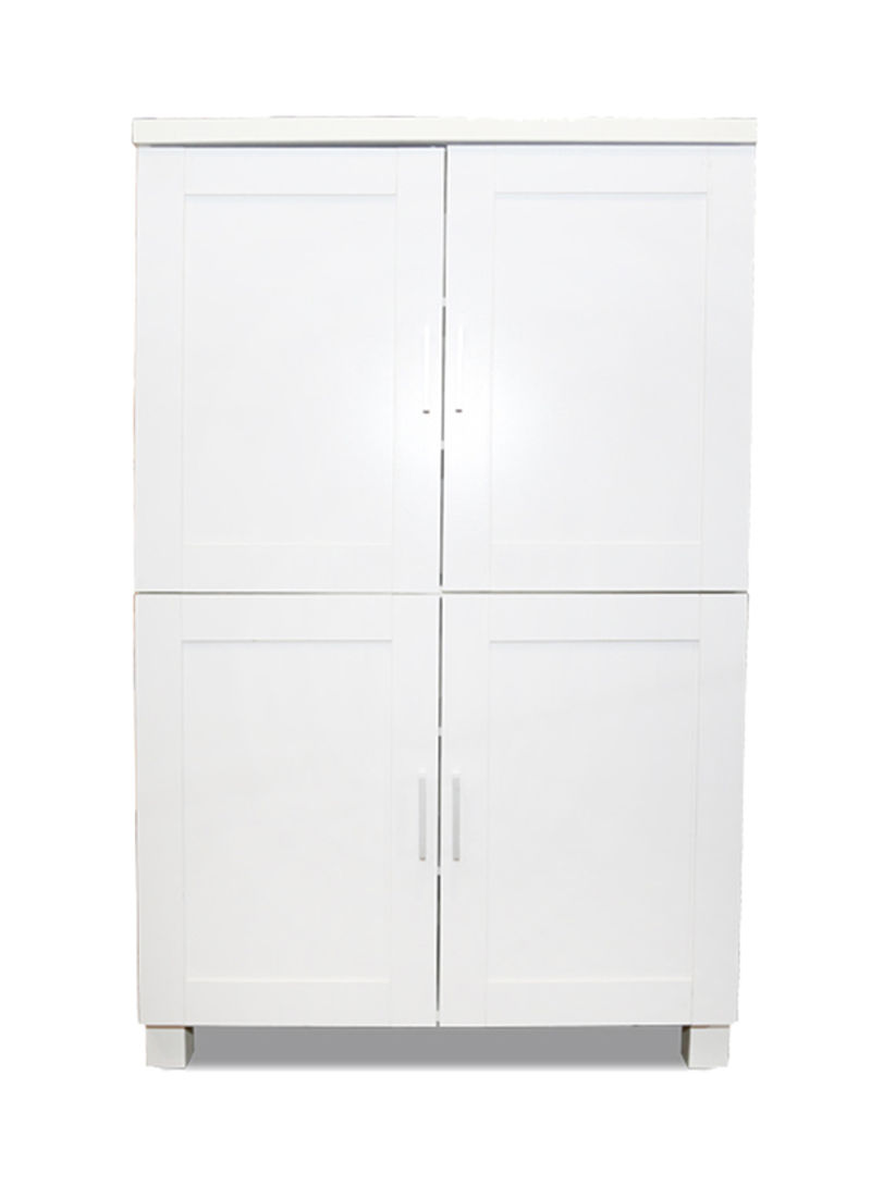 Kowel 4-Door Shoe Cabinet White