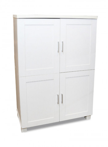 Kowel 4-Door Shoe Cabinet White