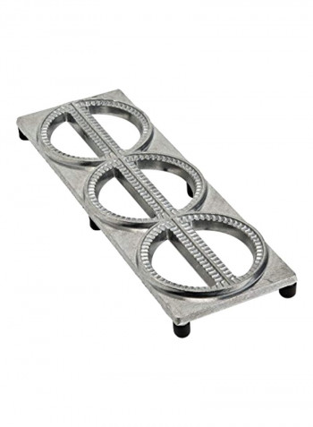 Aluminium Pierogi Maker Silver 11.6x3.8x1inch