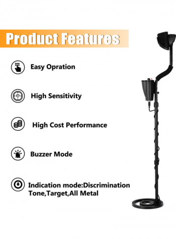 Portable Metal Detector Black