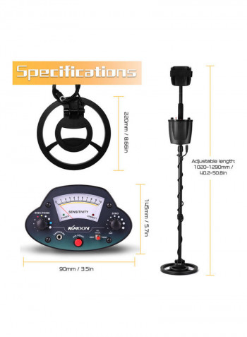 Portable Metal Detector Black
