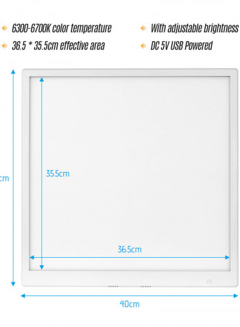 Shadow Less Lamp Panel Pad Softbox White