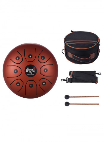8-Tone Tongue Drum With Mallets & Carry Bag