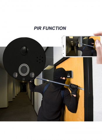 Digital Door Viewer Security Peephole High-Definition LCD Screen Security Camera Silver & Black 0.553kg