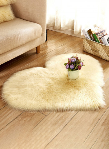 Heart Shaped Floor Mat Yellow L