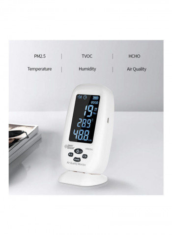 5-In-1 Digital Air Quality Monitor White 25.5cm