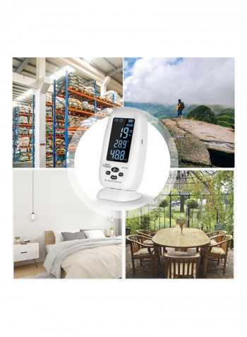 5-In-1 Digital Air Quality Monitor White 25.5cm