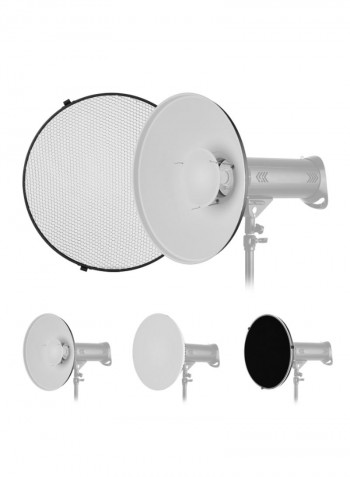 Dish Studio Reflector Diffuser With Honeycomb Soft Cloth 16inch White