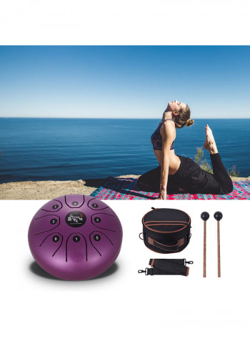 8-Tone Tongue Drum With Mallets & Carry Bag