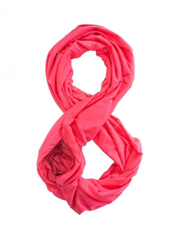 Zipper Pocket Scarf Hibiscus