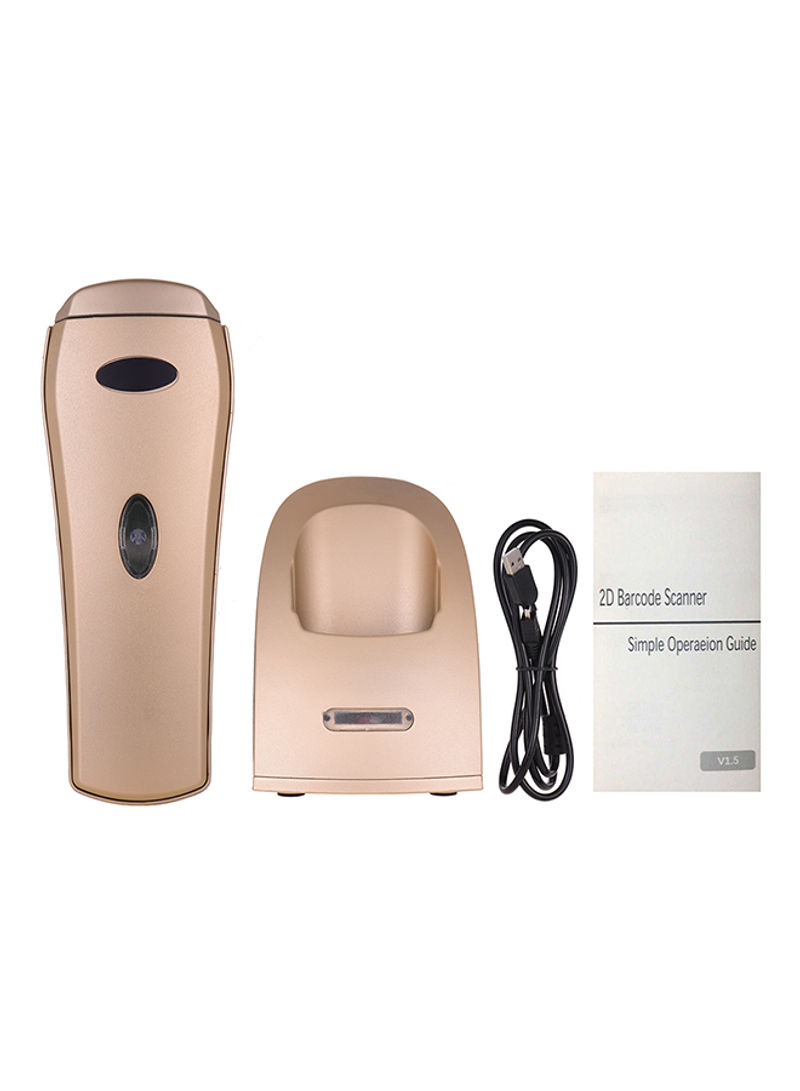 USB Wired Handheld Barcode Scanner Gold