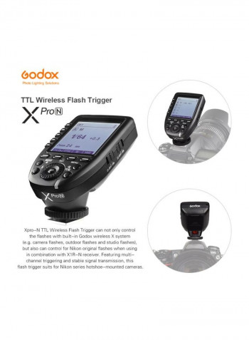 Xpro-N i-TTL Flash Trigger Transmitter For Nikon Series Cameras Black