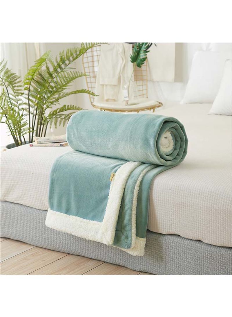 Modern Solid Color Thick Blanket Cotton Green 200x230centimeter