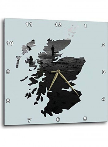 Abstract Printed Analog Wall Clock Multicolour 15x15x0.1inch