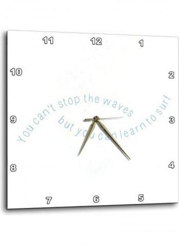 Printed Wall Clock White 15x15inch