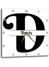 Wall Clock White/Black 15x15inch