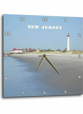 Cape May New Jersey With Lighthouse And Beach Wall Clock Multicolour 15x15inch