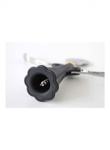 Anna Gili Corkscrew Black/Silver 9.05x2.75inch