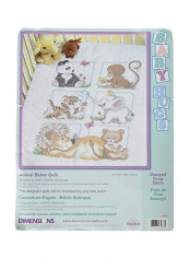 DIY Baby Quilt Kit Beige/Black/White