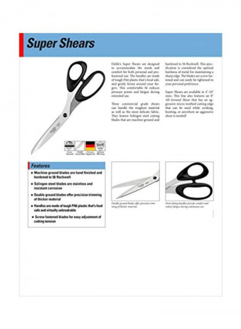 Solingen Commercial Grade Scissors Silver/Black