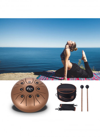 8-Tone Tongue Drum With Mallets & Carry Bag