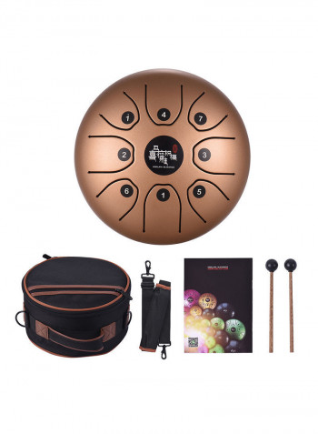 8-Tone Tongue Drum With Mallets & Carry Bag