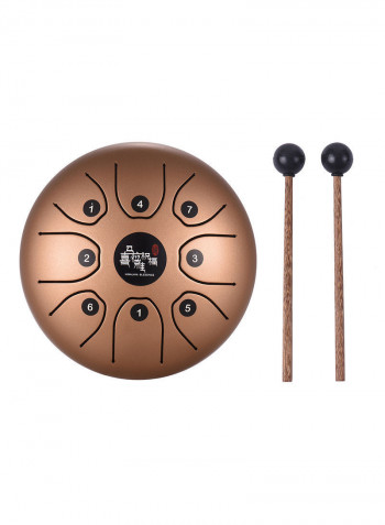 8-Tone Tongue Drum With Mallets & Carry Bag