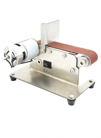 Mini Electric Horizontal Belt Sand Grinder Machine With Accessory Silver/Black/Brown