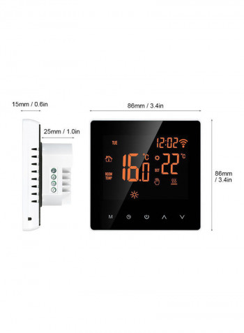Digital Wi-Fi Smart Thermostat Temperature Controller Black