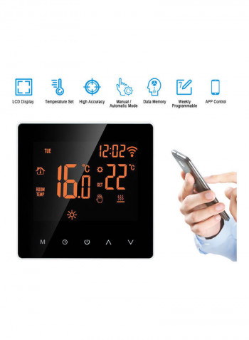 Digital Wi-Fi Smart Thermostat Temperature Controller Black
