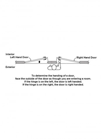 Non-Turning Door Lever Silver 5.6x3.7x3.5inch