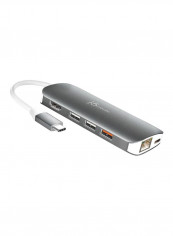 10-In-1 USB-C Multi Adapter Grey/White
