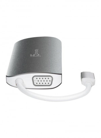10-In-1 USB-C Multi Adapter Grey/White