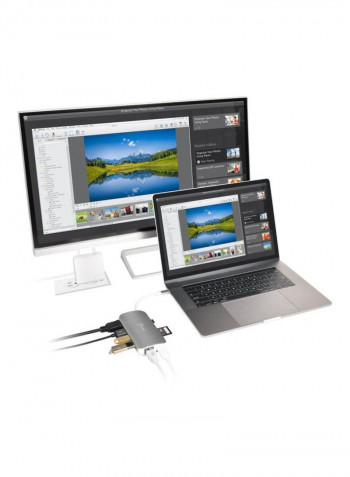 10-In-1 USB-C Multi Adapter Grey/White